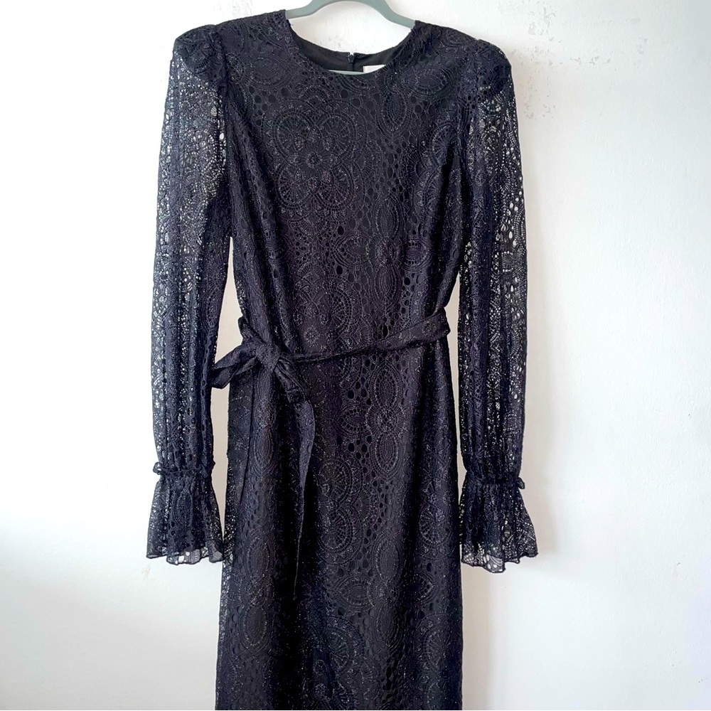 Vampires Wife H&M Black Lace Maxi Dress with Long Sleeves